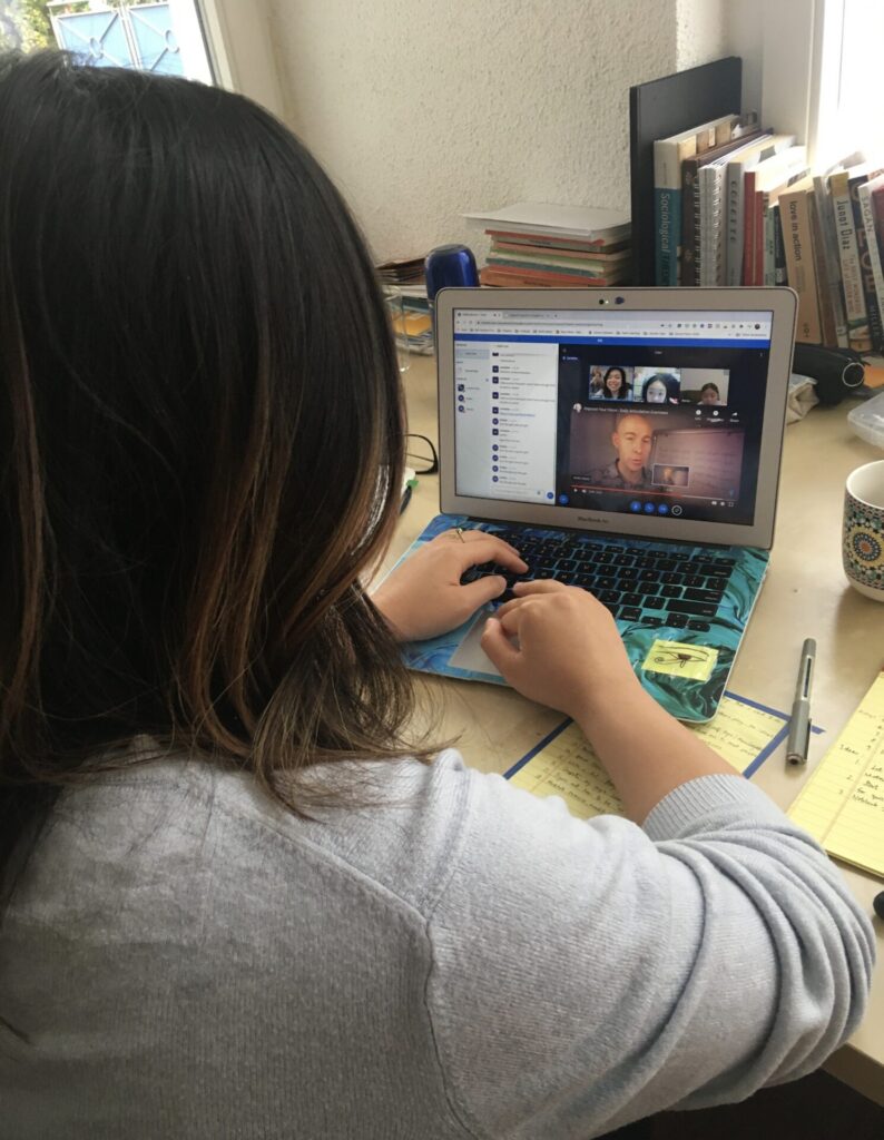 A TEFL teacher creating a course